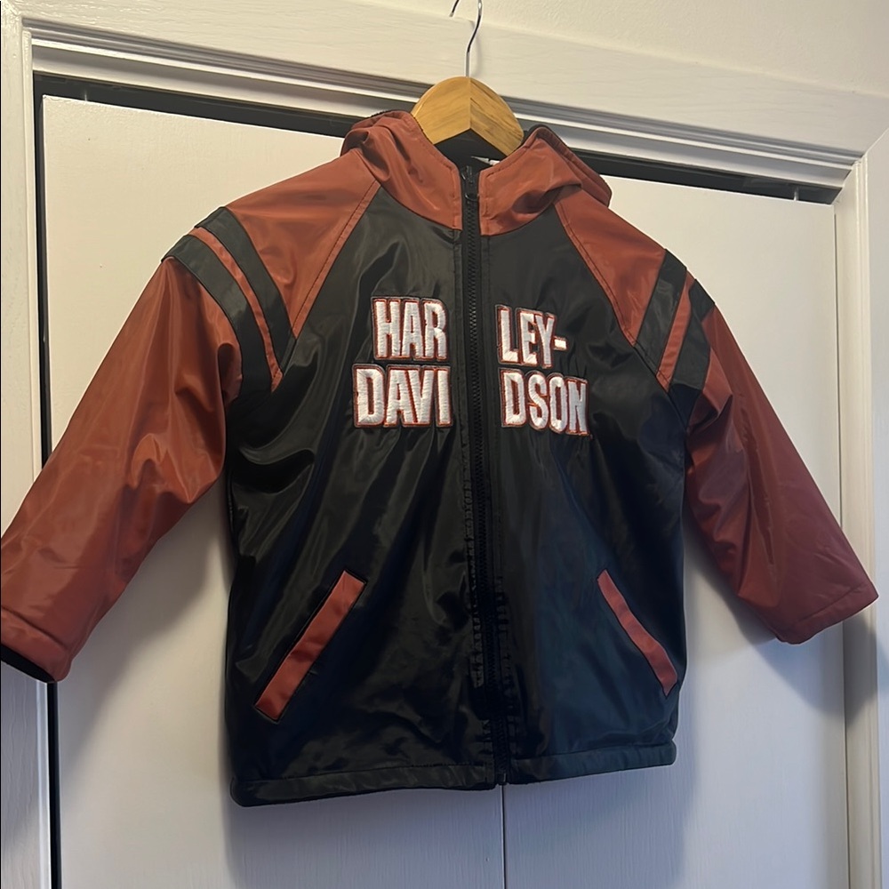 Harley-Davidson Kids Black and Rust Jacket